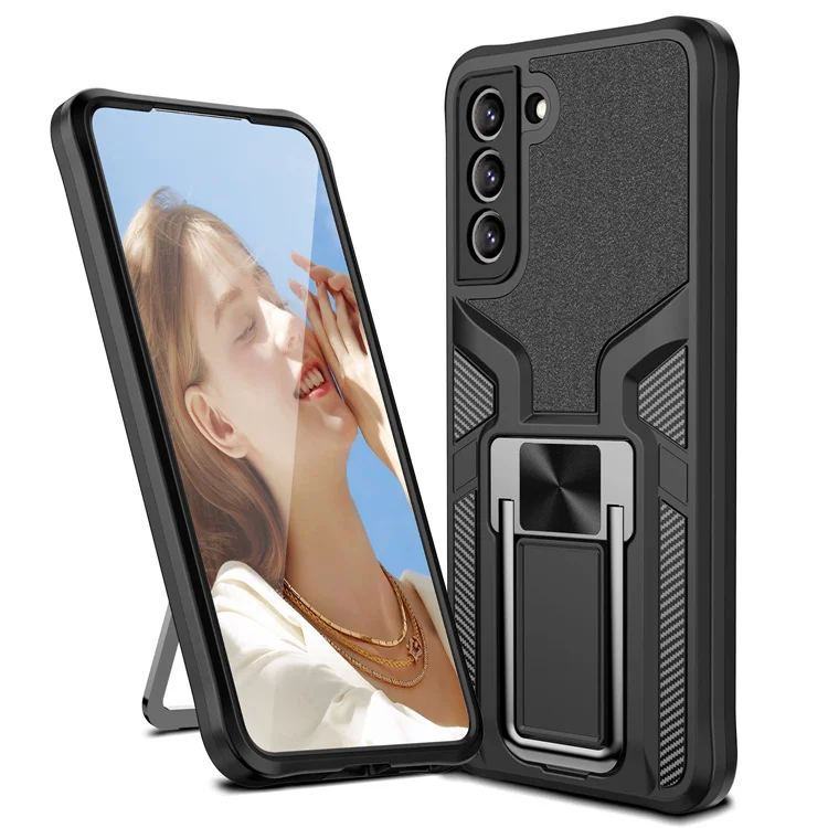 

2 in 1 Magnetic Car Bracket Rugged Type with Handle Mount for Samsung Galaxy S21 FE 5G, Black