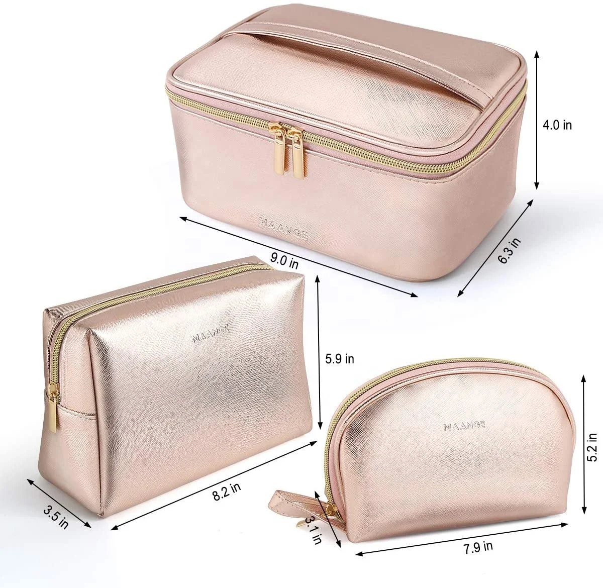 

Eco-Friendly Cosmetic Bag Manufacturer Large Capacity Hot-Selling With 7 Litre Storage Private Label Custom Makeup, Pink