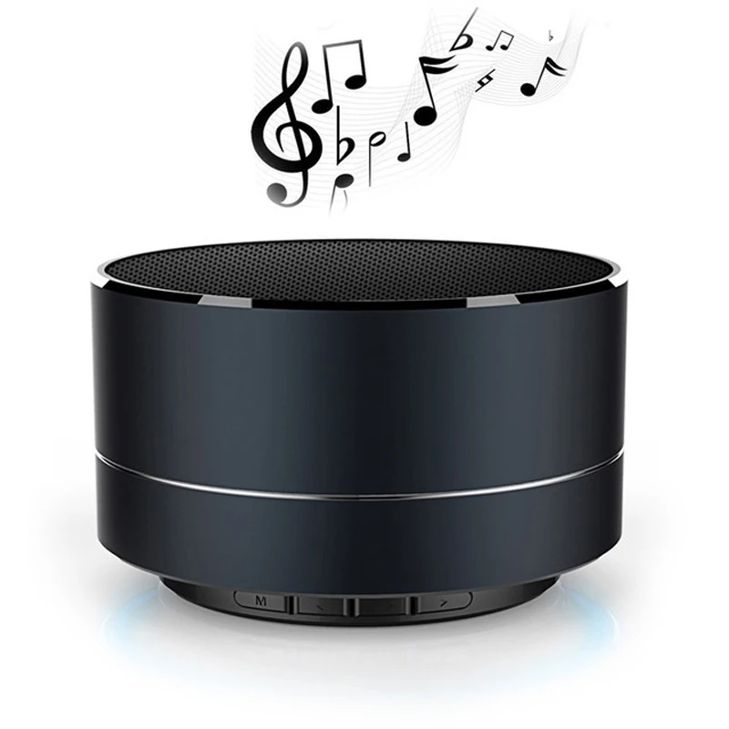 Aluminium Alloy Cylider Round Metal A10 3W Stereo Wireless BT Mini Portable Blue tooth Speakers - ANKUX.COM
