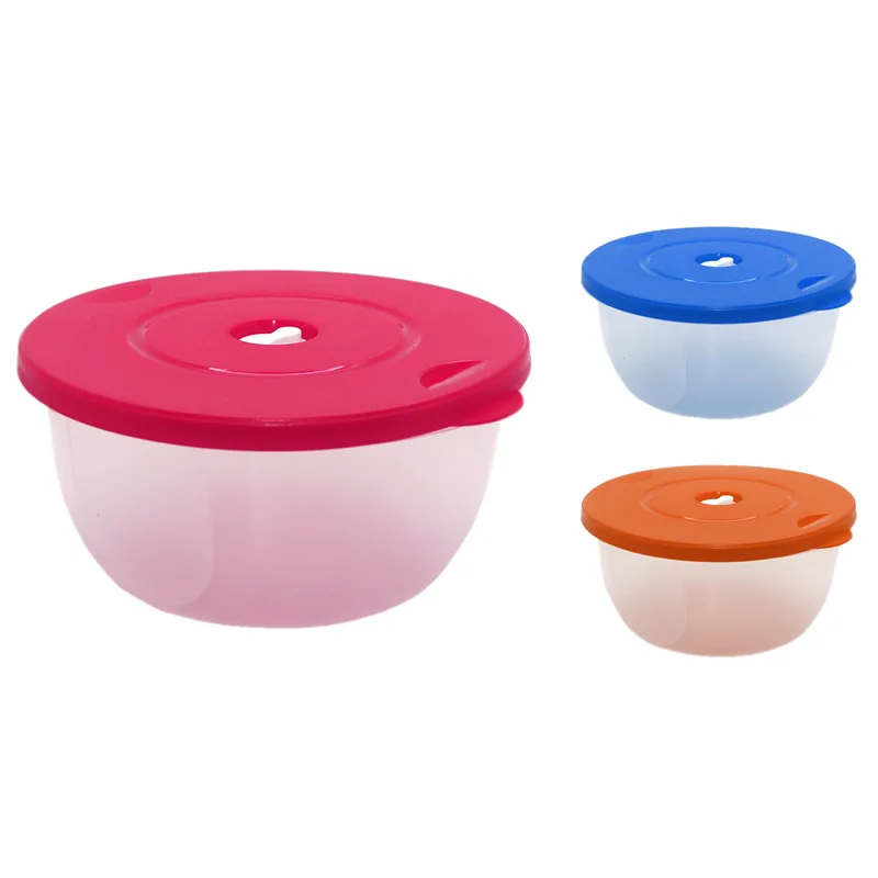 

Factory Microwave Oven Box Transparent Round Plastic Preservation Bowl giveaway Plastic Containers With Lids Food, Customized color