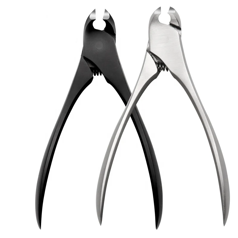 

Stainless steel Professional heavy duty ingrown toenail toe nail clippers pliers for thick nails, Silver black custom