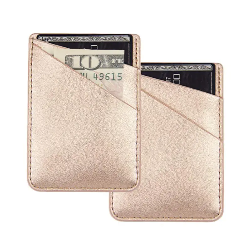 

YS-W212 Hot selling 3m adhesive PU leather smart wallet mobile phone card holder