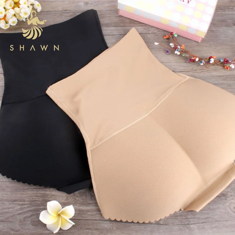 

Hight Waisted Ladies Women's Tummy Slimming Shapers Shapewear Butt Lifter Breathable Waist Hip Padded Panty Underwear, Skin tone, black