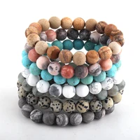 

Fashion Beaded Bracelet Jewelry 10mm Frosted Natural Stones Bracelets Drop Shipping