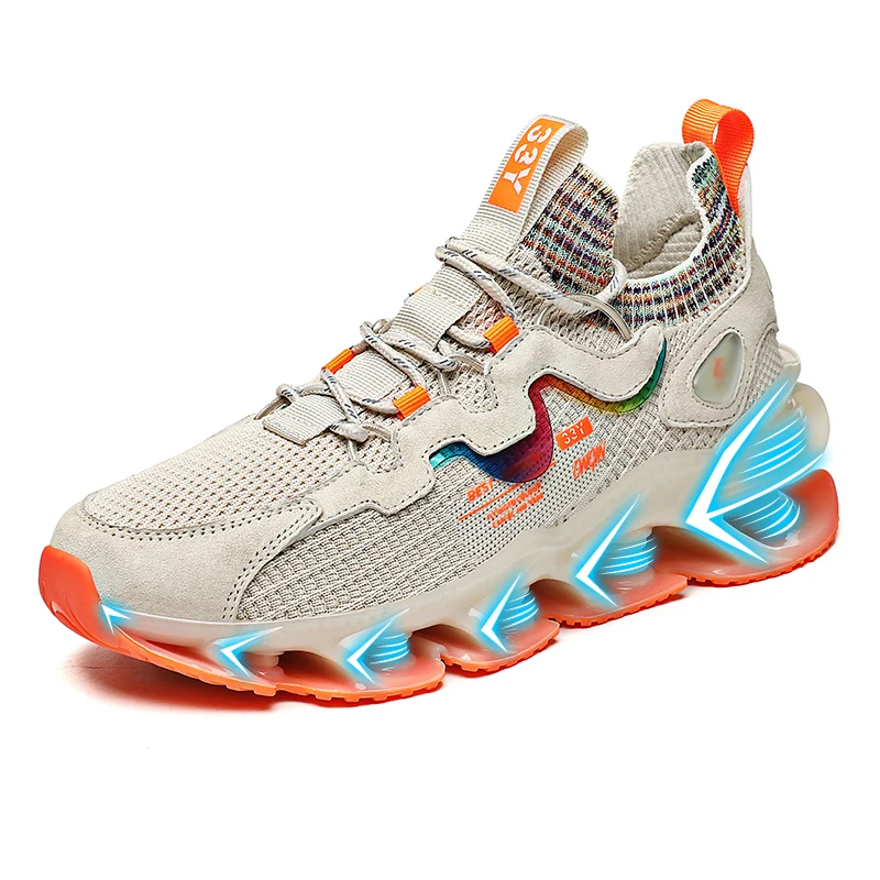 

Ziitop High Quality Blade Tide Shoes Men's Casual Brand Socks Shoes Sports Casual Shoes, White,beige,black