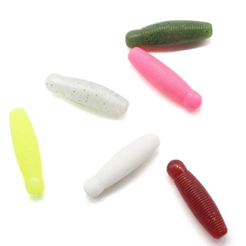 

OEM and on stocks 6g 5cm 8g 6cm PVC material short soft bait with salt smell soft bait for lead-free fishing bait soft lure, 8 colors