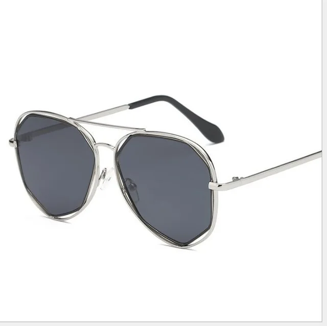 

2020 new polygonal hollow frog mirror metal double ring men women sunglasses