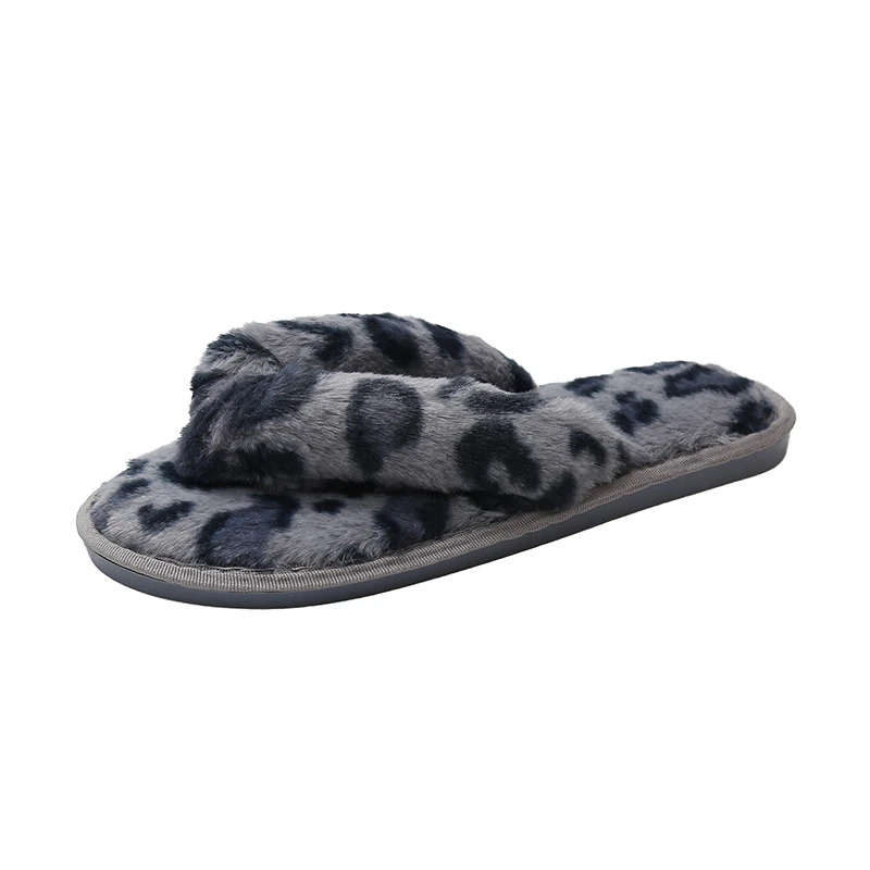 

New Cute Warm Soft Furry Faux Fur Flip Flops Plush Slippers