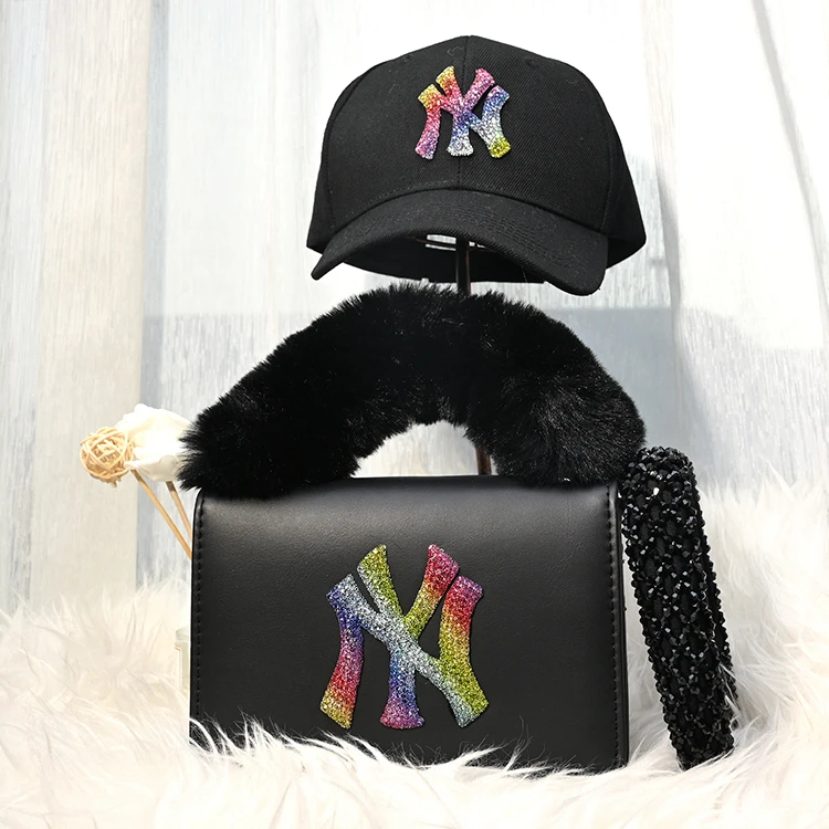 

2021 mini handbags hat and matching bag ny hand bags and hats yankees purses and handbags set