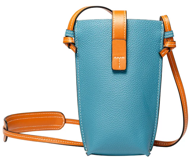 

New shoulder bag card slots cow leather mobile phone crossbody bag