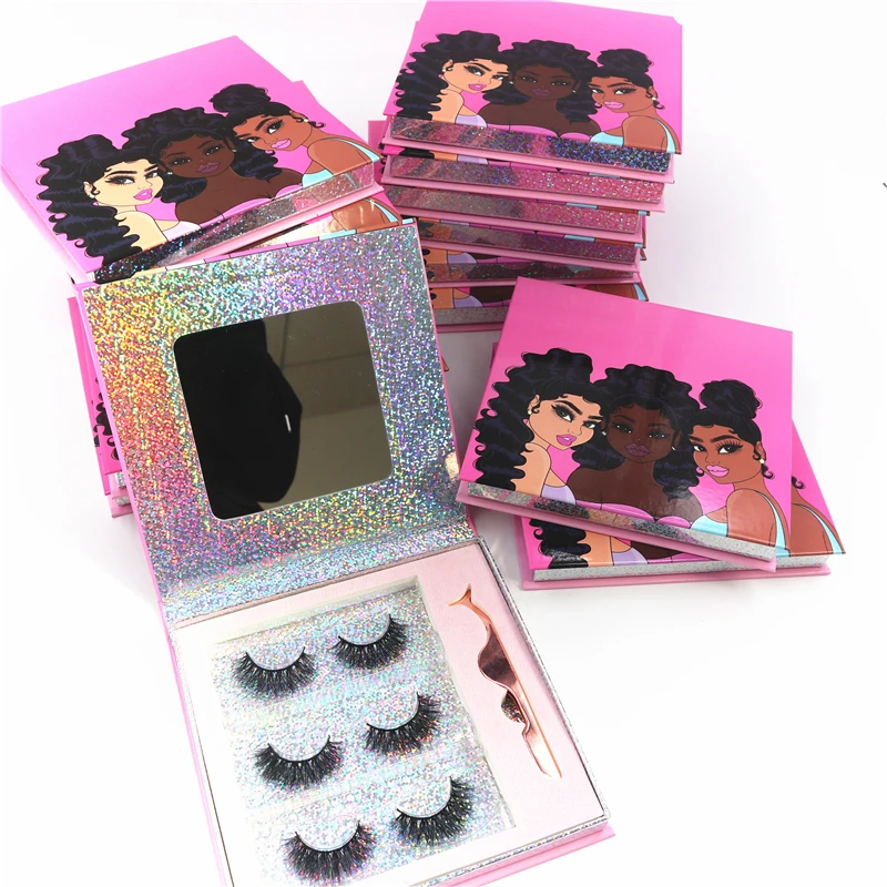 

private label 2021 wholesale lashes vendor create your own brand eye lashes eyelashes book with eyelash applicator