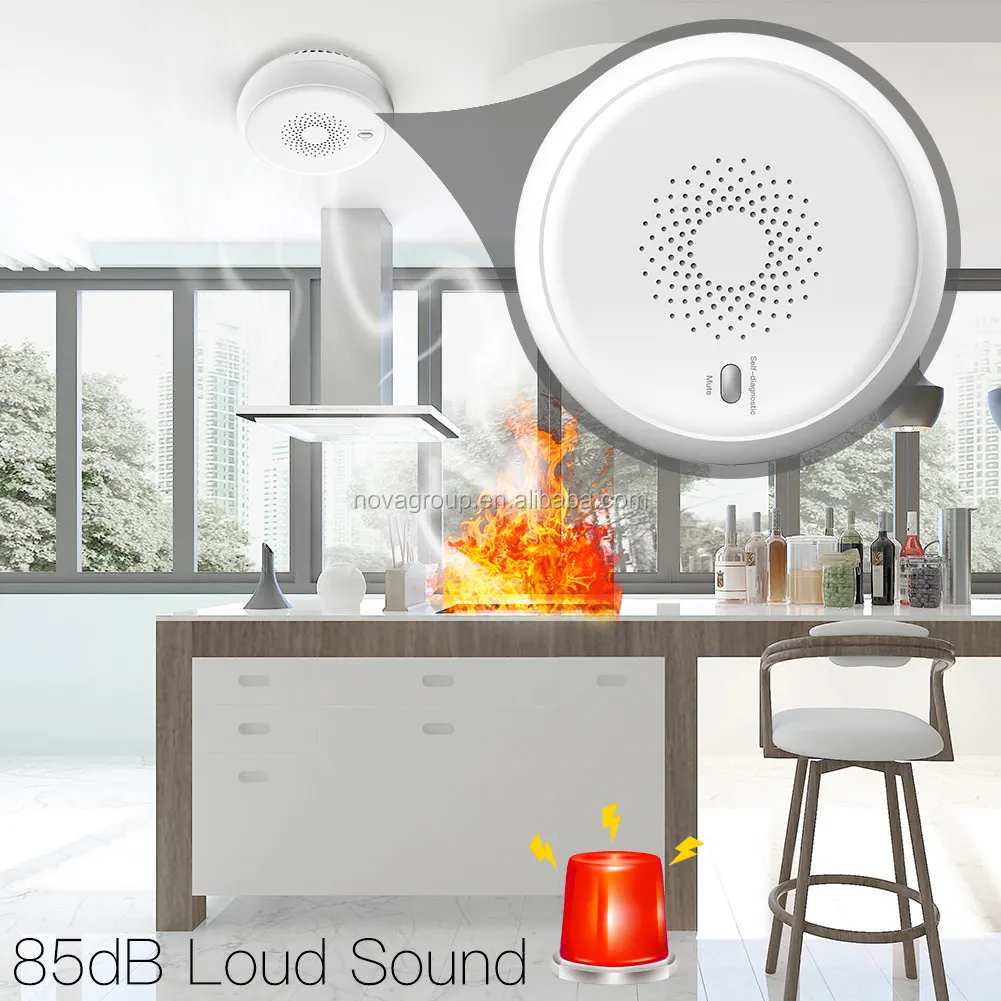 zigbee Smart Smoke Sensor APP Notification Alerts Home Alarm Security Detector - ANKUX.COM