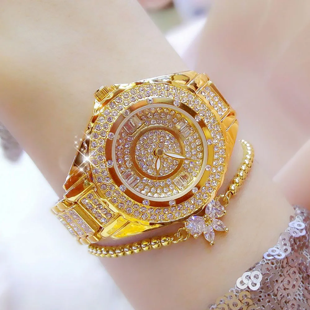 

Ladies Luxury Women Watches Fashion Diamond Female Quartz Wristwatches Relogio Feminino Ladies Watch, Gold,silver