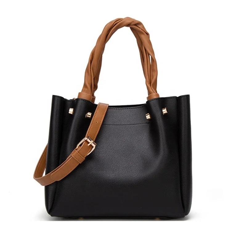 

Workplace Office Women's Handbag Solid Color Leather Waterproof Shoulder Bag OEM Large Capacity Messenger Bag, White,black