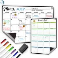 

9.2P-8 Magnet fridge calendar magnetic dry erase whiteboard planner for fridge