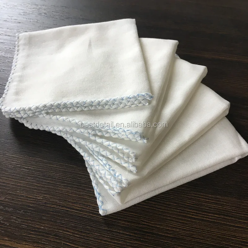 White 30x30cm Natural Cotton Soft Baby Washcloth Removal Polishing