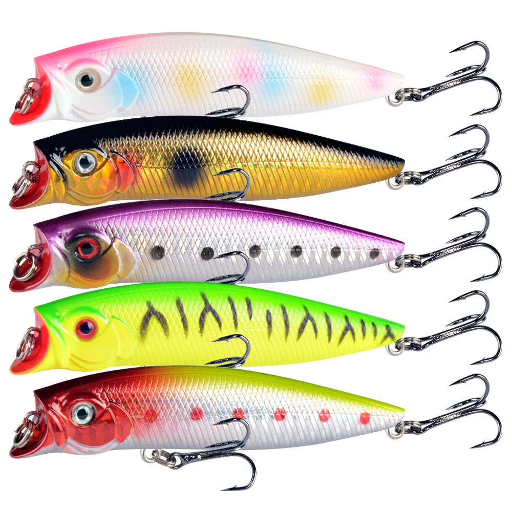 

Jetshark Hot sale 9.5cm 11.5g 5 Colors Strong Hooks Floating bait 3D Lure Eyes Popper Fishing Lures