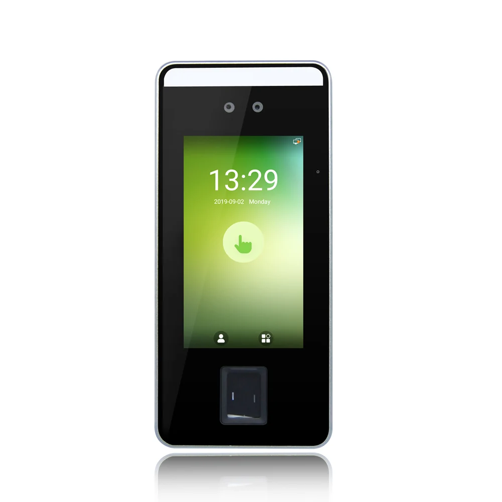 5 inch Touch Screen Display Facial Recognition Terminal with Fingerprint Reader &amp; rfid card reader  Speedface- V5