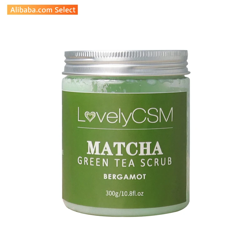 

OEM Skin Whitening Soft Exfoliating Dead Skin Removal Matcha Green Tea Body Scrub Cream
