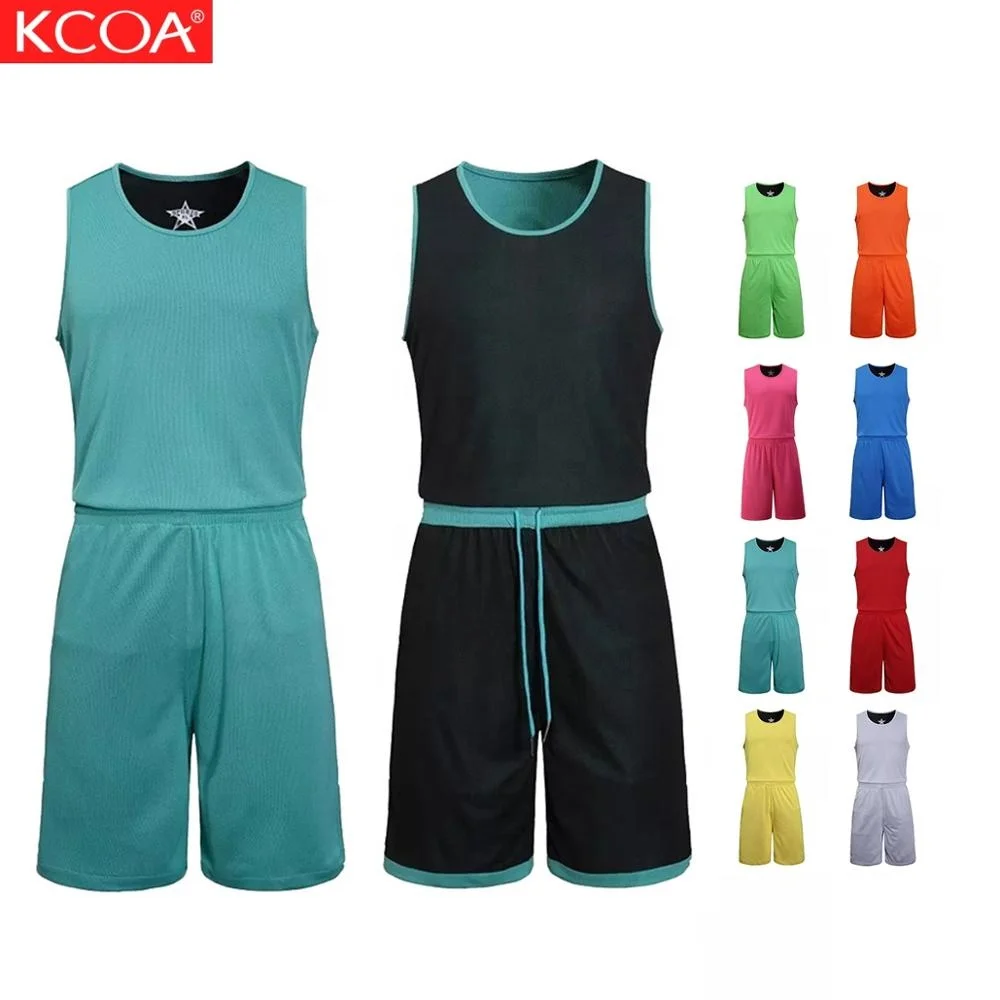 

KCOA Latest Customized Sublimated Basketball Uniform Design Reversible Basketball Jerseys