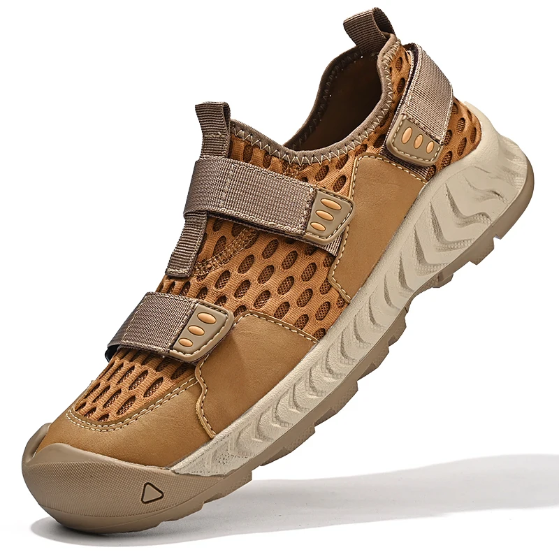 Factory Supply Handmade Comfortable Men Mesh Upper Breathable Summer Men Casual Walking Shoes
