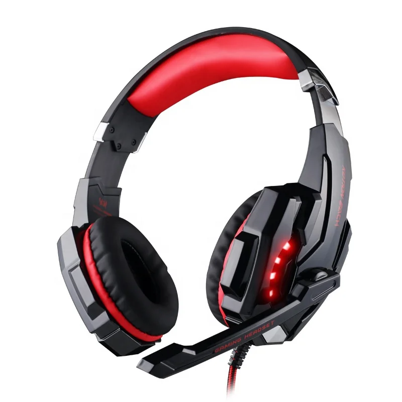 

High-quality Kotion Each G9000 Gaming Headset With Light G9000 Microphone Stereo Gaming Headphone Big Headphone For PC Computer, Black+blue,black+red