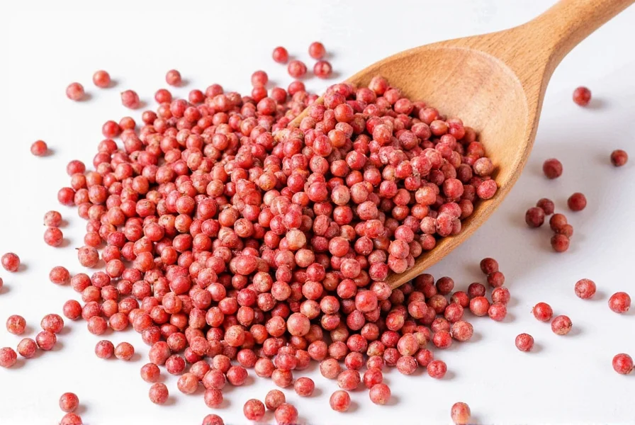 Pink peppercorns compared to other spices