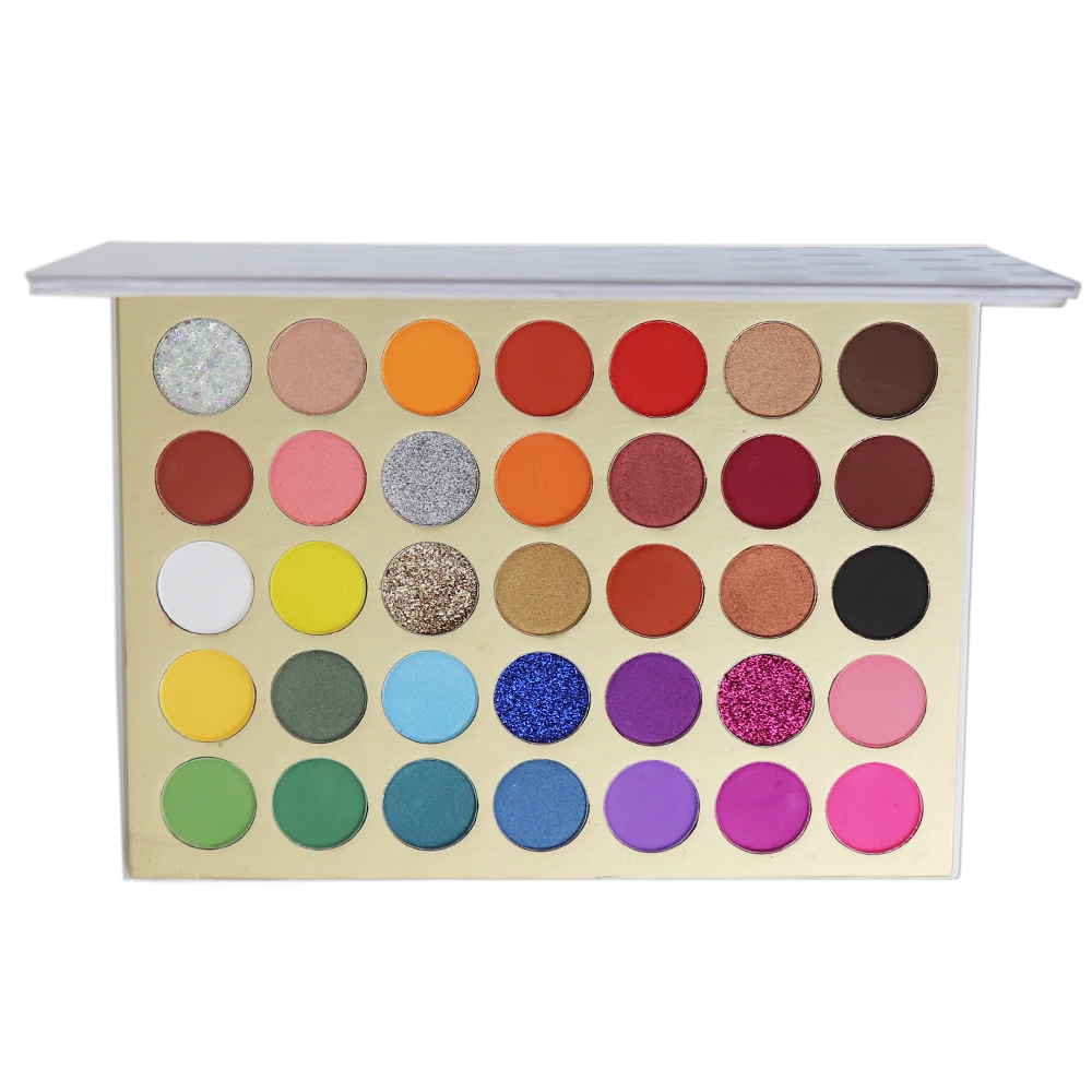 

Custom High Pigmented Vegan Eyeshadow Palette 35 Color Cosmetics Makeup Eyeshadow Palette No Logo