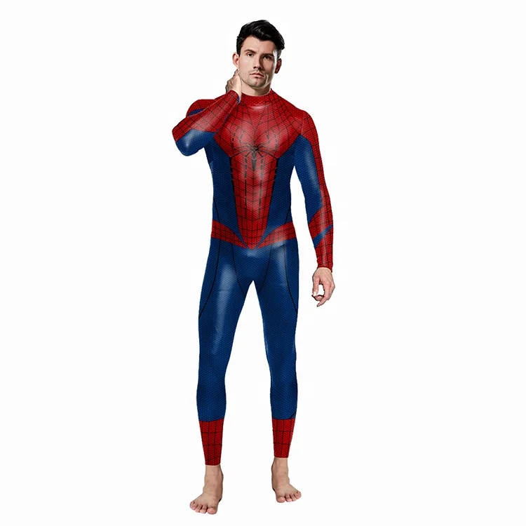 

HOT Sale 3D Printed Marvel Movie Cosplay Costume adult Halloween men spiderman suit Superhero Spiderman costumes