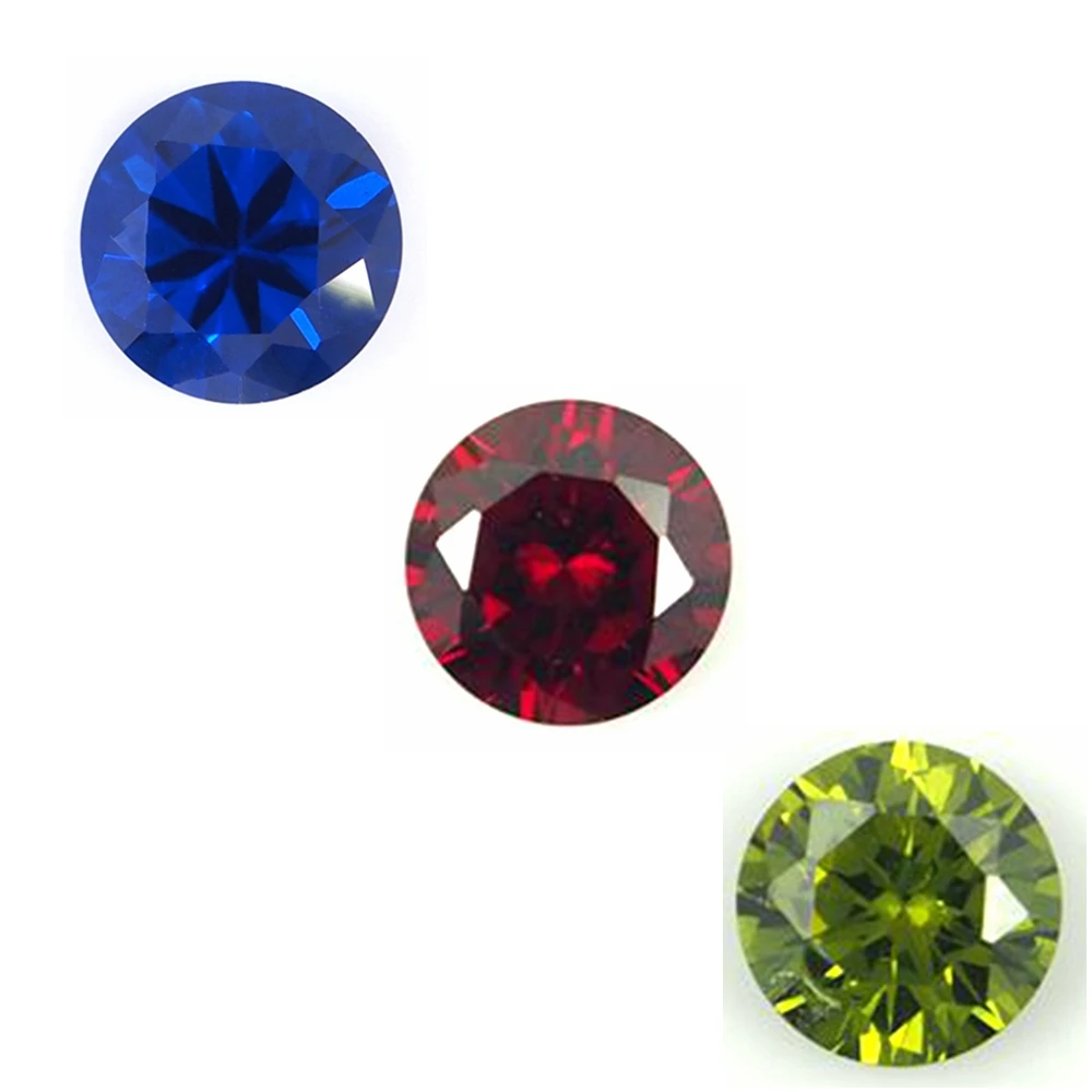 

HQ GEMS 12 Color CZ Diamond April Gemstone Birthstone Loose Cubic Zirconia Birthstone