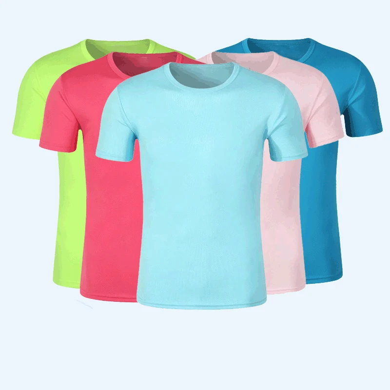 

Wholesale Sport Shirt Men Women Fitness Running T Shirts Breathable Quick Drying T-shirt Outdoor Unisex Gym Training Jogging