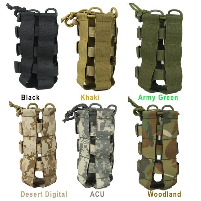 

Military Molle System Kettle Bag Holder Moto Cycling Camping Adjustable Tactical Water Bottle Pouch