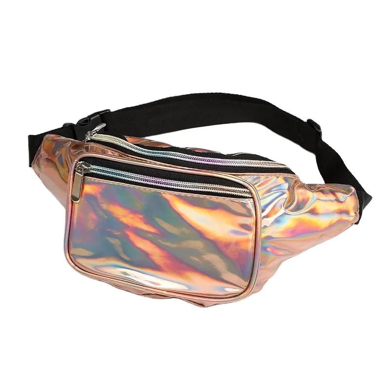 

Wholesale 2023 New Laser Magic Color Personality Fashion Diagonal Female PU Bag Waist Bag for Woman and Man