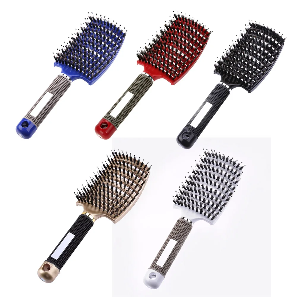 

good quality 2020 plastic detangle Massage Hairbrush Salon Hairdressing hair comb, Picture