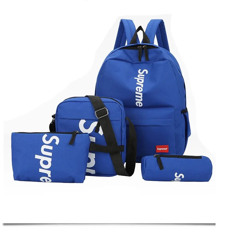 

Wholesale 2021 backpacks four-piece backpack travel camping waterproof backpack zipper nylon fashion back pack bag set