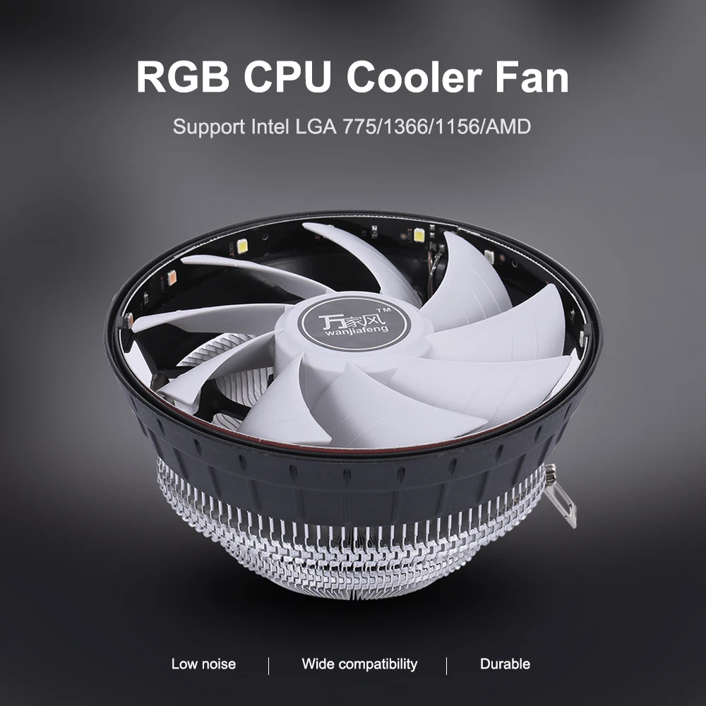 

Hydraulic CPU Cooler Heatpipe Fans Quiet Heatsink Radiator CPU Cooling for Intel LGA775/1366/1151/1155/1156 AMD 754 LED Light