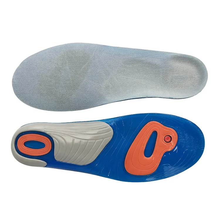 

Factory direct sale military training insole Newest TPE gel shock absorption anti-slip arch insole gel insole, Blue
