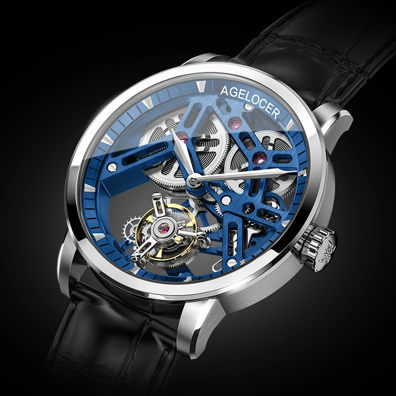 

Agelocer 9004A1 Top mechanical movement men watch 10atm waterproof for gift box
