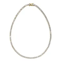 

WTS-Q10048 Hip hop gold silver chain 4mm tennis diamond necklace dropshipping