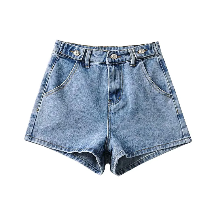 

Bmurhmza2021 summer new fashion versatile high waist slim casual love women's jeans shorts, Blue