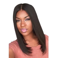

Ladies Fashion Straight Long Black Human Hair Wigs Black Women Synthetic Wigs