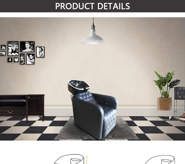 Electric Shampoo chair hair salon furniture reclining shampoo chair with footrest