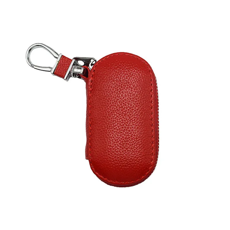 

Unisex Housekeeper Zipper Leather Organizer Key Bag Wallets With Keychain, 4 colors