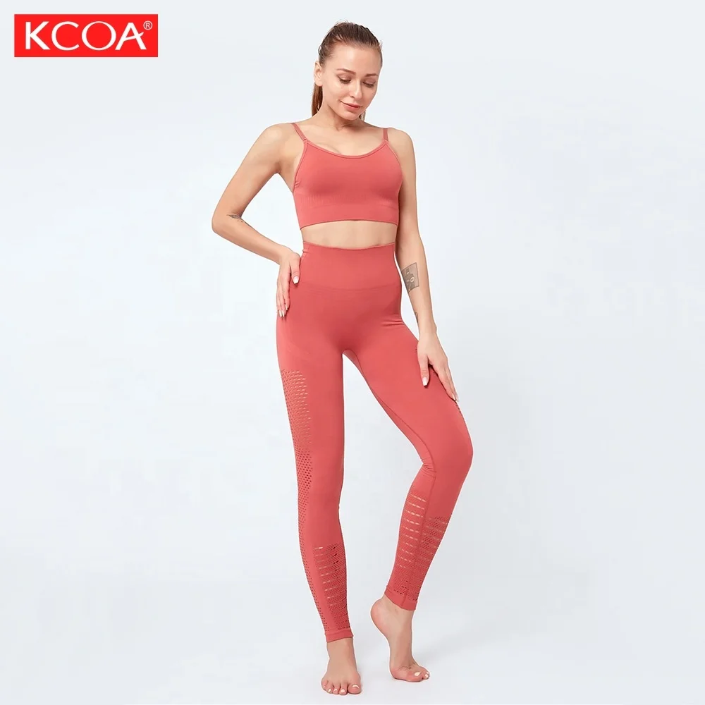 

Hot Sale In Stock 2 Piece Bras And Long Pants Yoga Gym Wear Women Sets, 6 colors