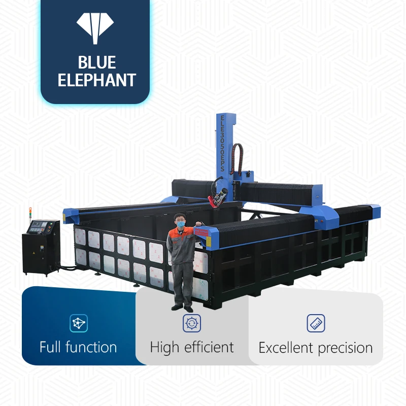 

heavy duty foam board cutting machine eps cutting machine blue elephant With true four-axis spindle 90 degrees for sale