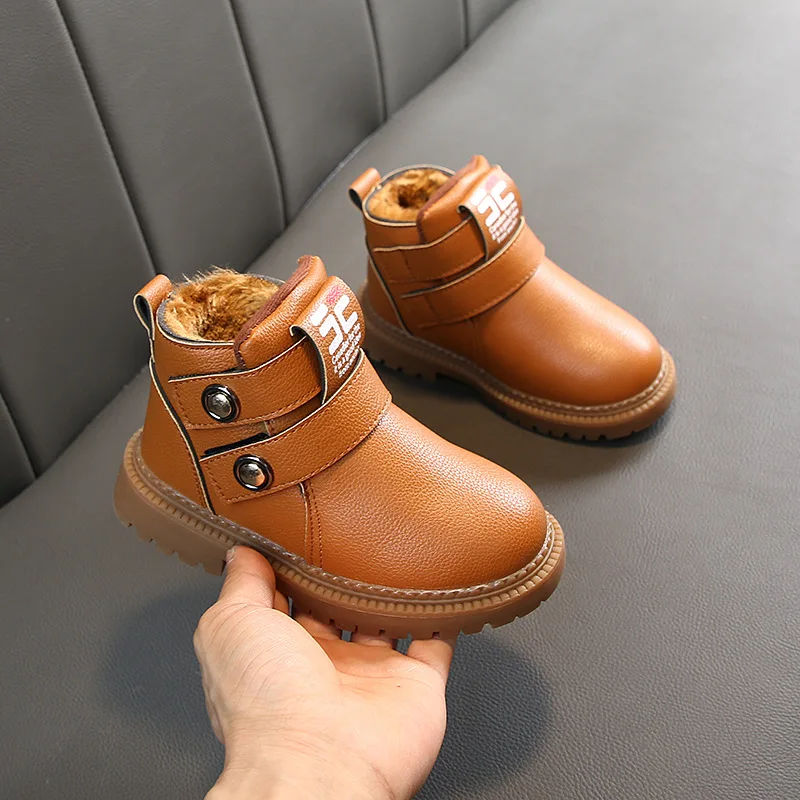 

or33535b new arrivals breathable children's casual shoes light weight kids booties ankle short boots, Black, brown