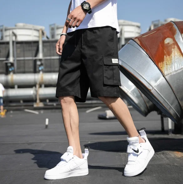 

2021 new high quality summer new men's shorts thin loose Korean casual overalls men's beach pants men's wear, Picture