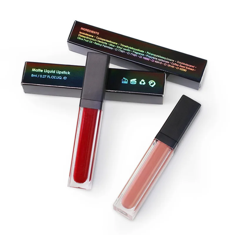 

Wholesale Slim Cylinder Lip Gloss Wand Tube Private Label Lipstick Custom Color Clear Bulk Lipgloss Base