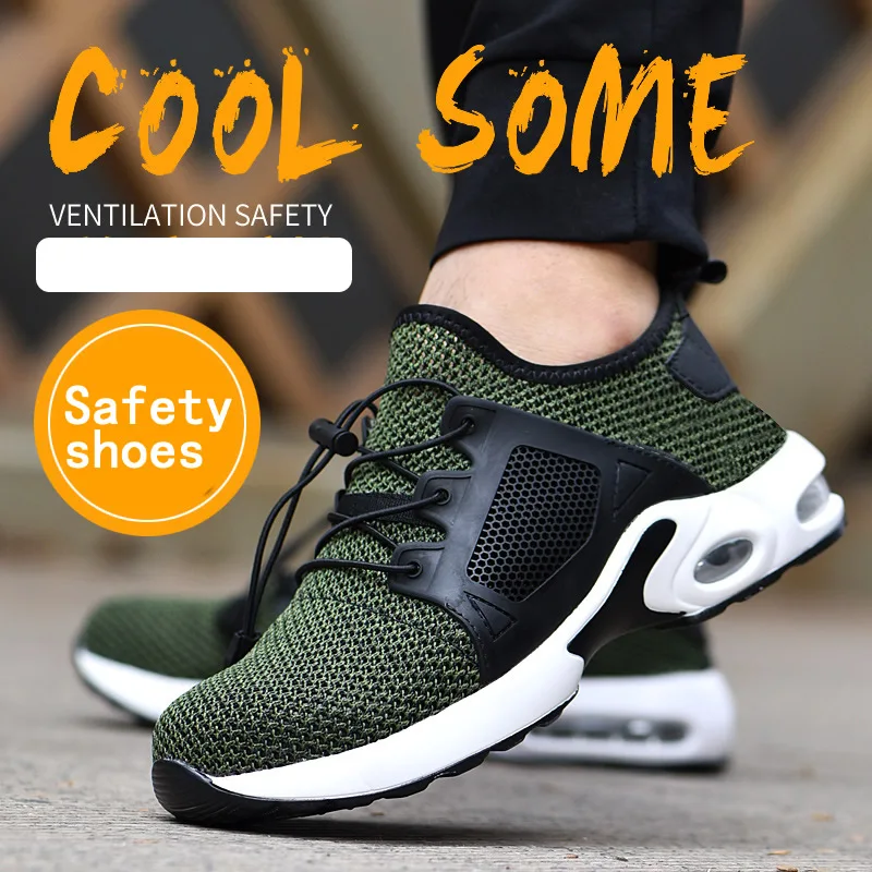 

safety shoes light weight ce Approved fly knit breathable low ankle summer chemical resistant anti-puncture safety shoes, Balck or any you want