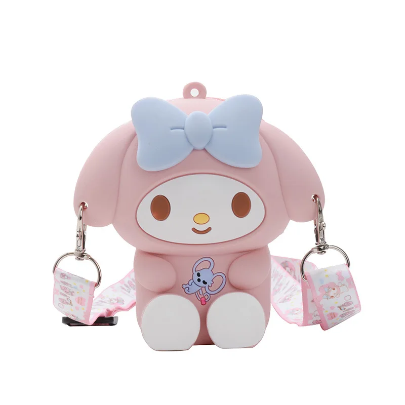 

Trendy Japan Style Portable Cute Cartoon Silicone Kid Coin Purse Crossbody Bag